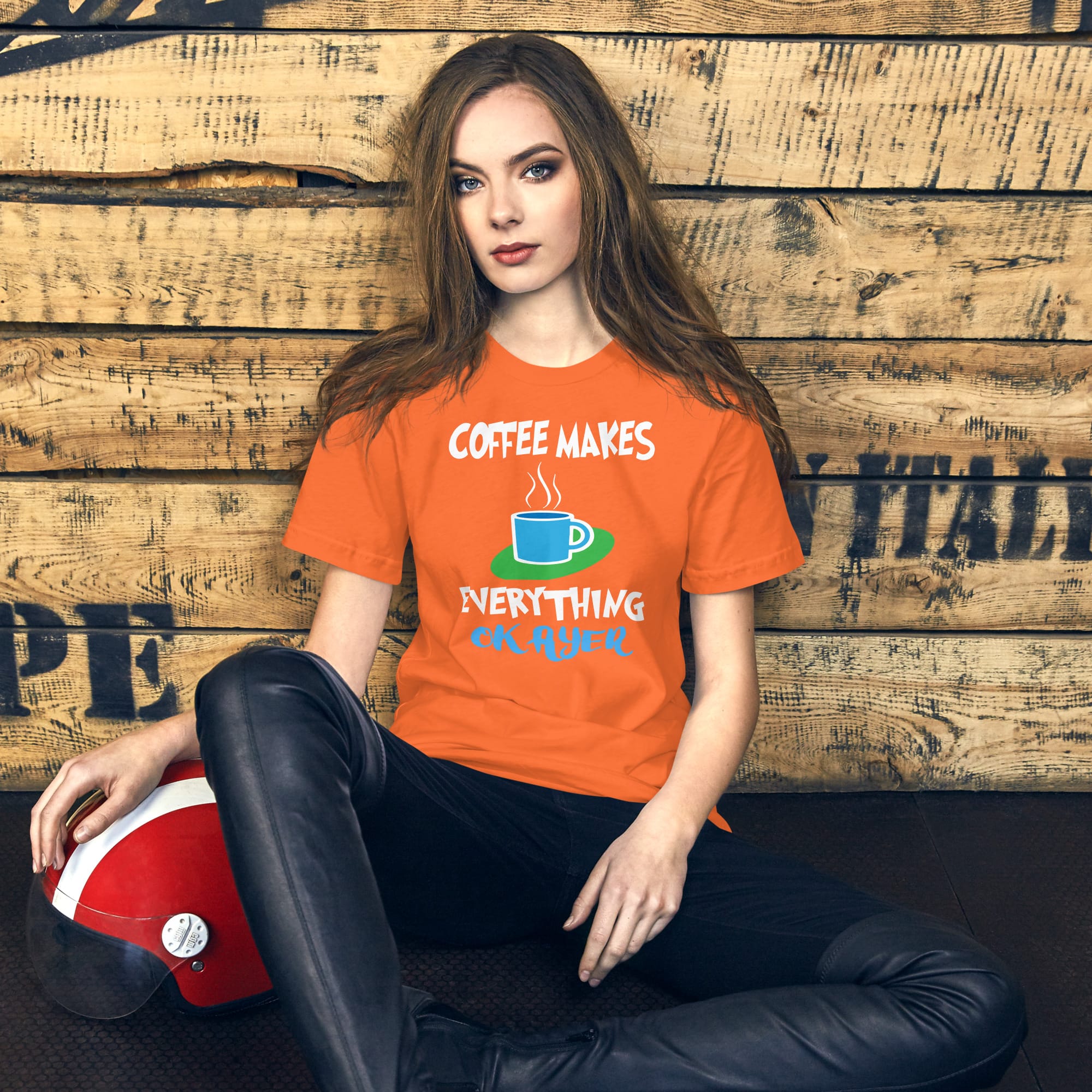 Coffee Makes Everything Okayer Unisex t-shirt - Image 4