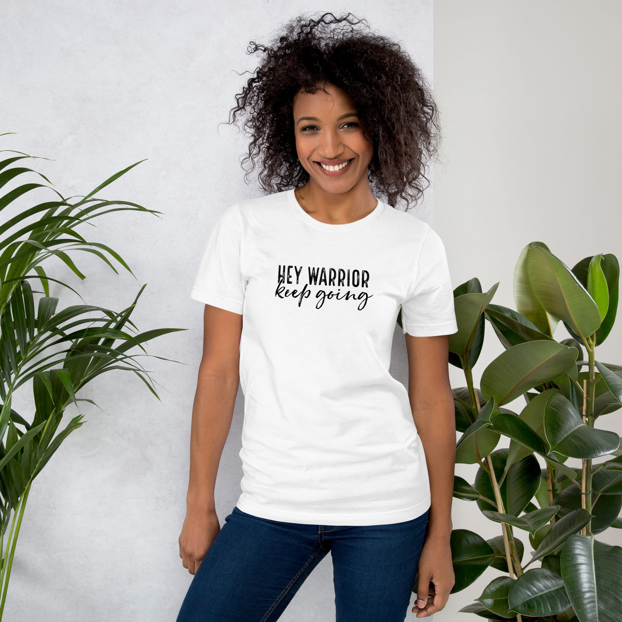 Hey Warrior Keep Going Motivation Unisex t-shirt